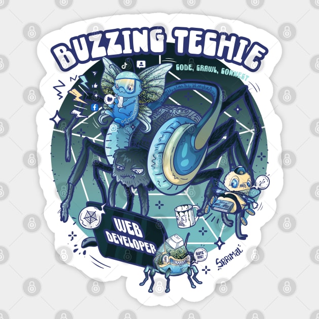 Buzzing Techie Sticker by SPIRIMAL